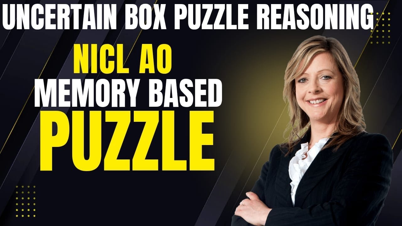 Box Puzzle Reasoning !! Nicl Ao prelims memory based Puzzle !! NICL AO IBPS SBI !!