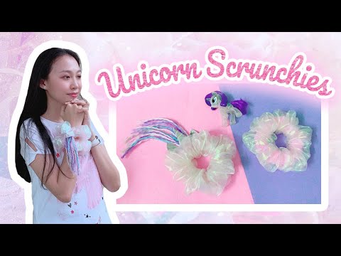 DIY SCRUNCHIES | UNICORN SCRUNCHIES🦄+ GIVEAWAY ❤️