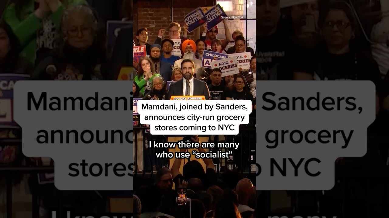 Mamdani, joined by Sanders, announces city-run grocery stores coming to NYC