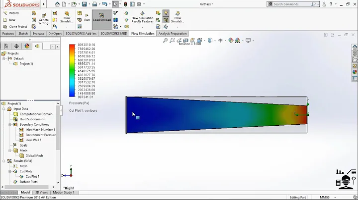 Computational Fluid Dynamics (CFD) analyis of a supersonic diffuser.