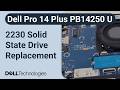 Dell Pro 14 Plus PB14250 U processors series | How to replace the 2230 solid state drive (SSD)
