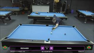 RICHARD vs PAUL - SNOOK-D - TABLE 9 | EvoSports