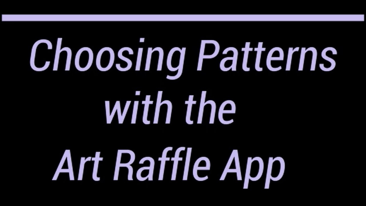 Choosing Tangles with the Art Raffle App YouTube