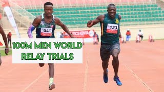 Hesbon Ochieng wins 100M Men World Relay Trials at Nyayo National Stadium