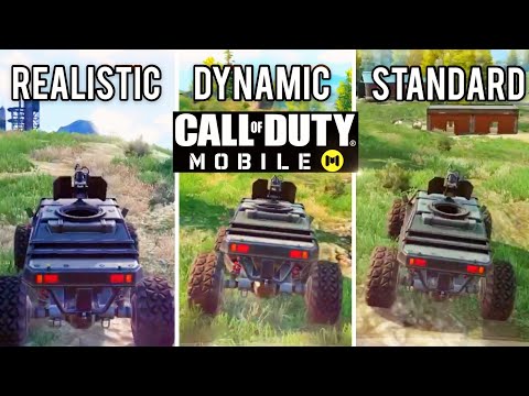 Realistic vs Dynamic vs Standard graphics COD Mobile