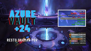 Resto Shaman Azure Vault Tyrannical +24 with voice comms