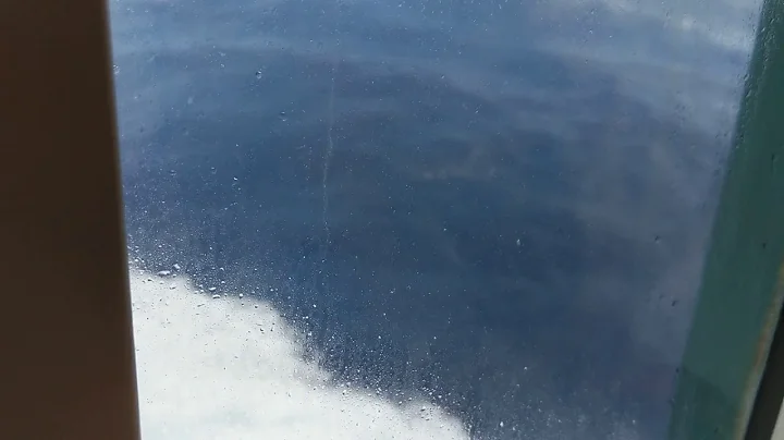 Caribbean Princess Cruise - Huge waves outside of room window on ship