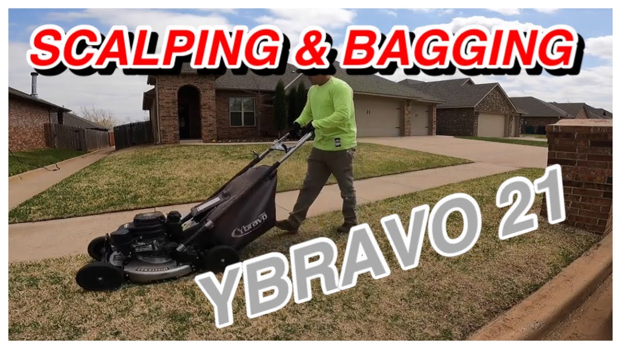 YBRAVO 21 Scalping and bagging customers lawn 🌿 - YouTube