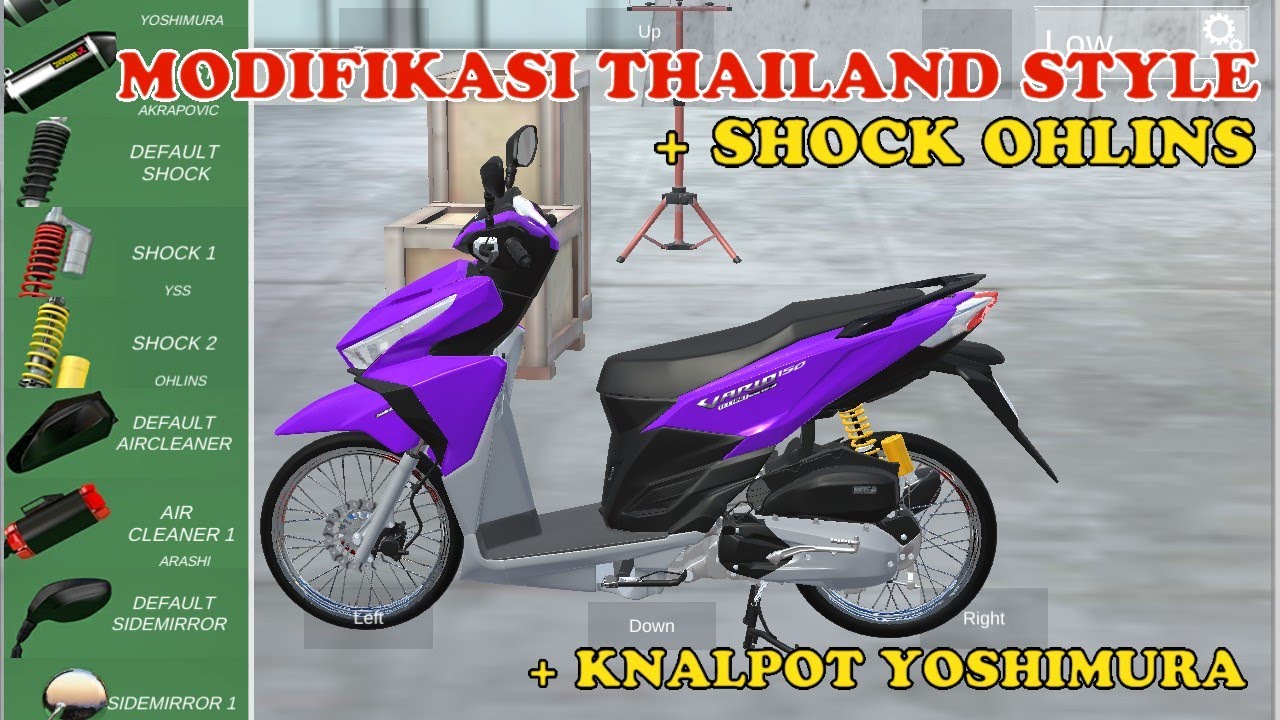 Modifikasi Game Motor Vario Terbaik Thailand Style Aplikasi Game Android SUPER PURPLE YouTube