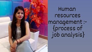 201 HRM process of job analysis