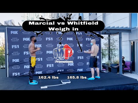 Eumir Marcial vs Andrew Whitfield weigh in