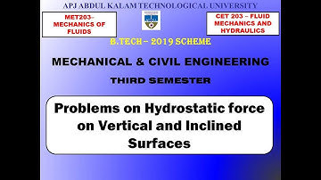 Hydrostatic force on vertical & Inclined surfaces_Problems | KTU -Mechanical & Civil (S3) - Module 1