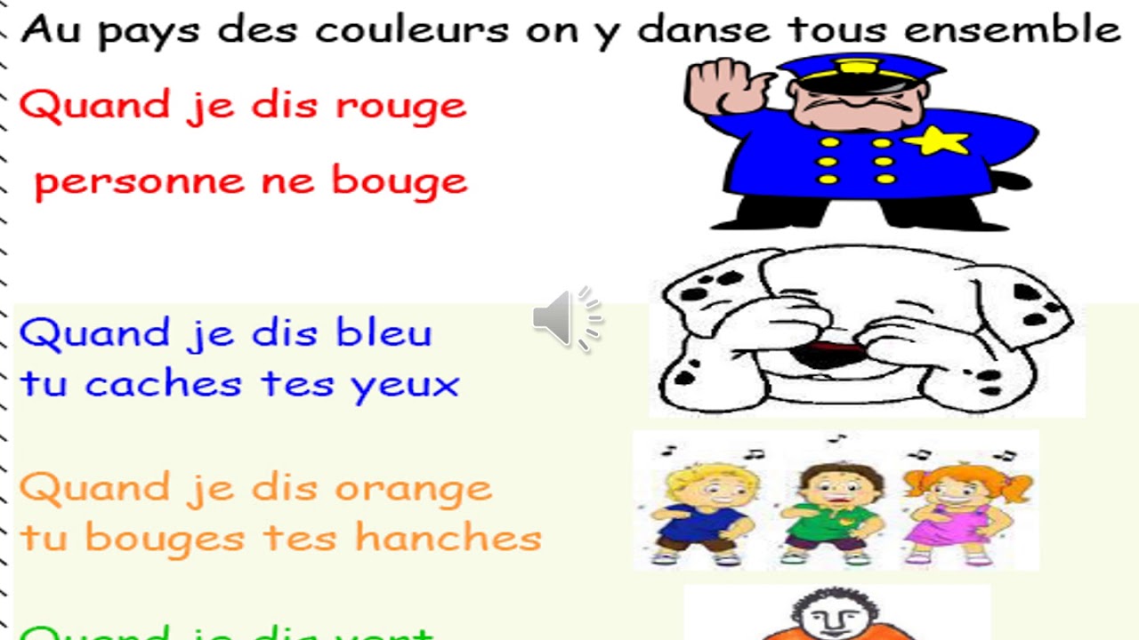 les couleurs chanson  YouTube