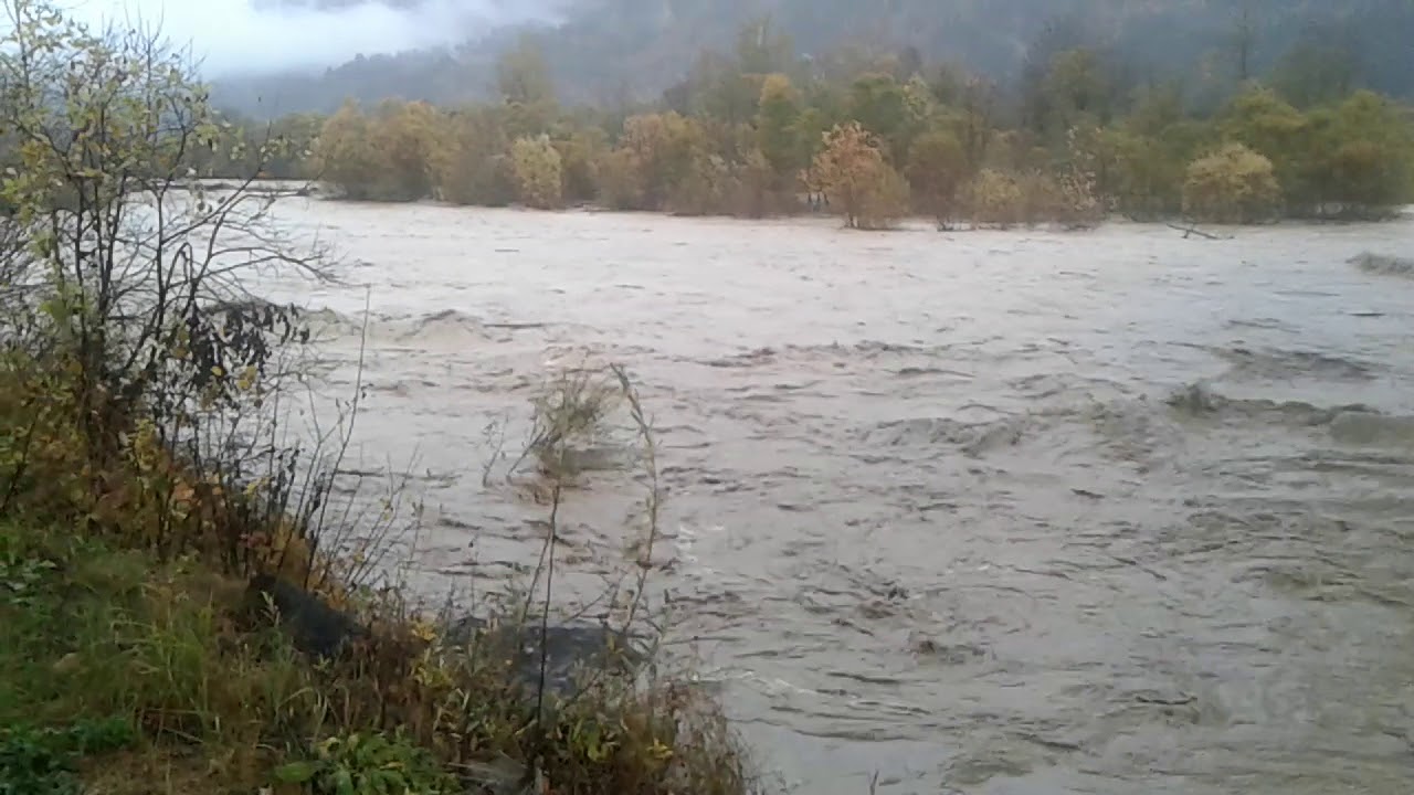 Hochwasser Gailbrücke in Dellach