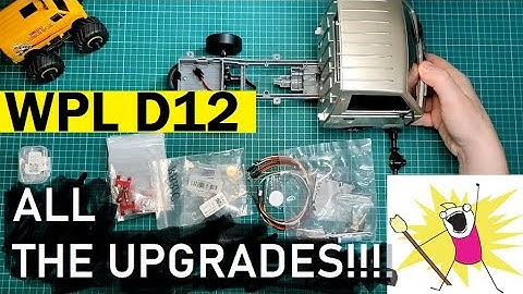 WPL D12 Upgrades! Lights, Metal Gearbox, Faster Motor, Hard Drift Wheels Tyres Drift Controller MORE