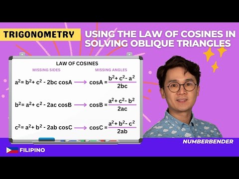 Video lesson: Law of Cosines — Set B Worksheet (Filipino lesson · Tagalog)