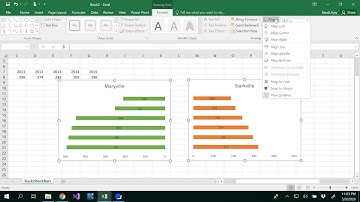 Side by Side bar chart/Back 2 Back bar chart in Excel 2016