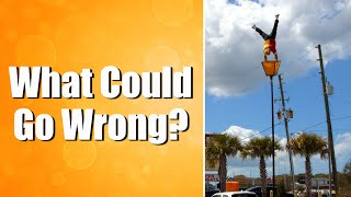 Daredevil Bello Nock has something go WRONG?!? ((Don’t try this at work!))