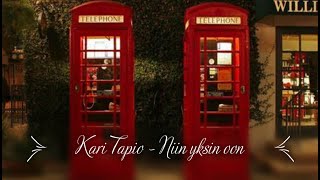 Kari Tapio - Niin yksin oon (sanat)