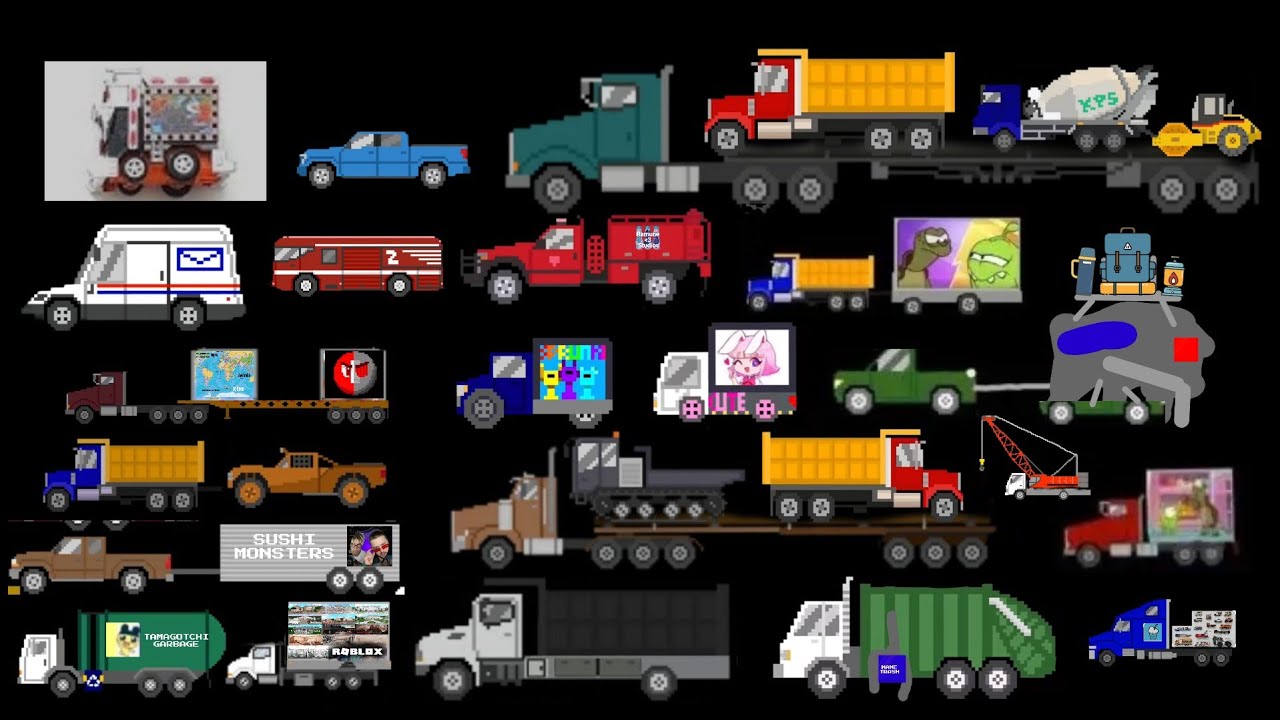 грузовики 6 от рекламного щита Monster и @Redlooky_And_TKPS