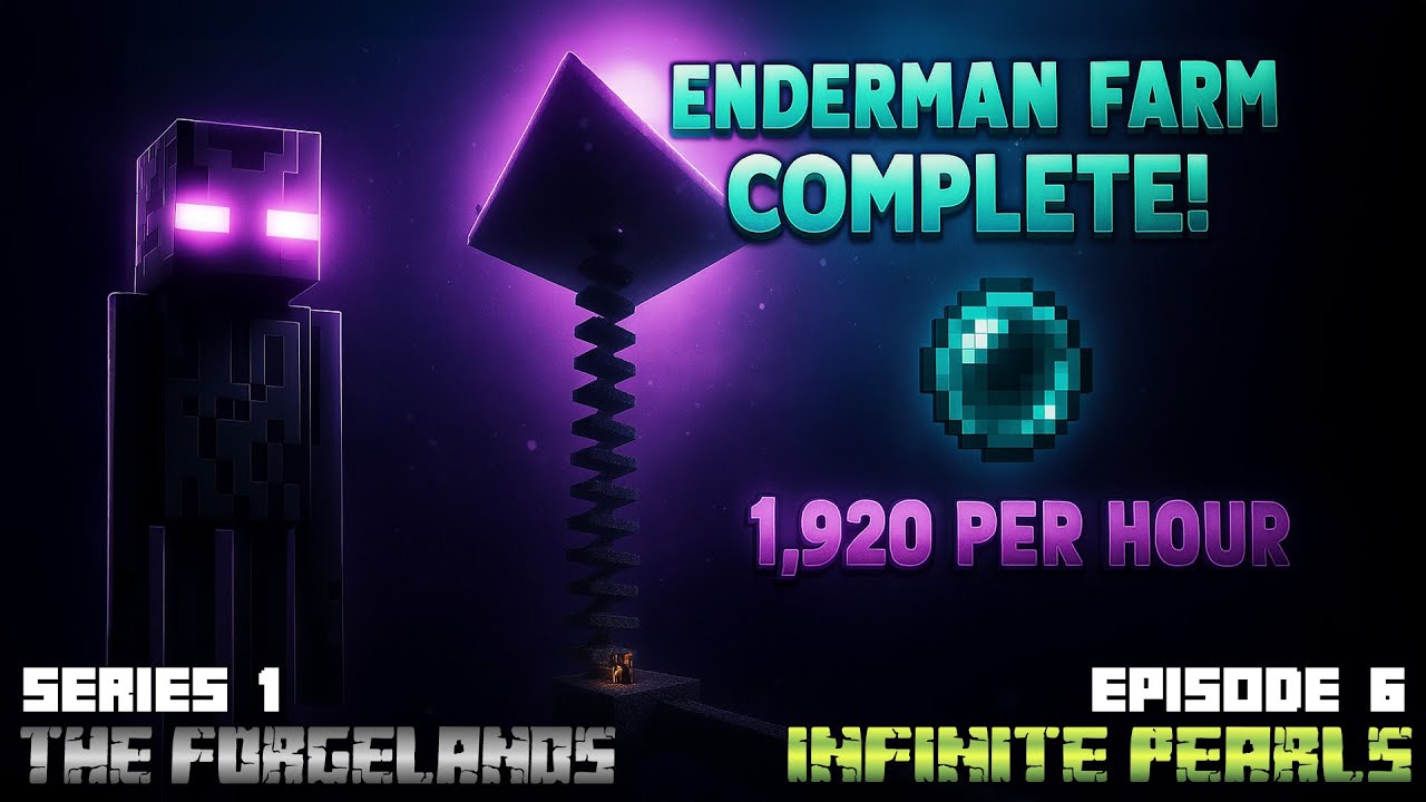 Thumbnail for ULTIMATE Enderman Farm! HUGE Ender Pearl & XP Farm Built in The END! | The Forgelands S1: Arc 2 E06