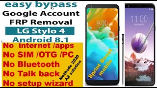 Stylo 4 FRP bypass google account lock on it/ newest method / 2020