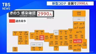 新型コロナ 全国で２９９０人