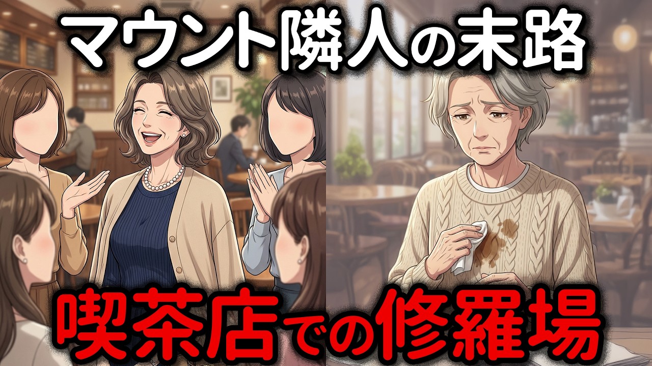 【マウント隣人】「子なし未亡人は惨めね」と言い放つ友人にカフェ店員が放ったひと言【シニア朗読・ご近所トラブル】