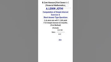FINANCIAL MATHEMATICS B.Com & B.Com HONOURS #shorts #viral #youtube #shortsfeed #shortvideo #study