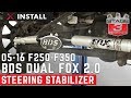 2005-2016 F250 & F350 4WD BDS Fox 2.0 Dual Steering Stabilizer Kit Install