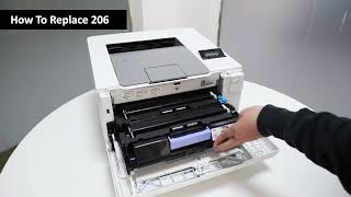 How to install 206A/206X toner cartridges?