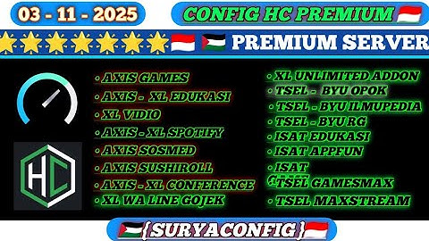 🇮🇩 🇵🇸 CONFIG HC TERBARU || AXIS TELKOMSEL XL INDOSAT BYU SMARTFREN TRI || 03/11/2025