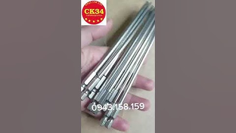 Bộ 9 mũi hoa thị có lỗ, lục giác bông cho khoan, máy bắn vít  dài 150mm BROPPE (Shop có bán lẻ cây)
