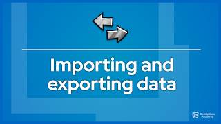 Importing and exporting data