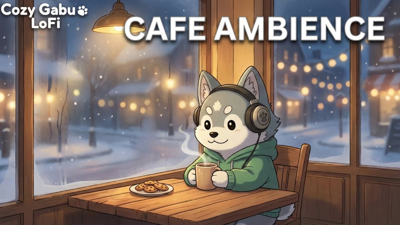 ☕ it’s cold outside, come sit by the window ~ cozy winter cafe lofi mix