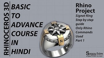 Rhino Project- Part 1 of 7 Create Signet Ring with only Rhino Commands