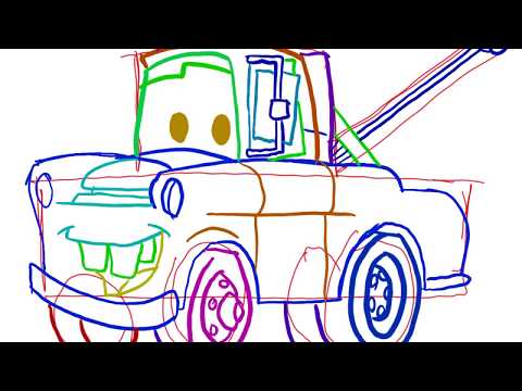 Come disegnare Mater dalle auto