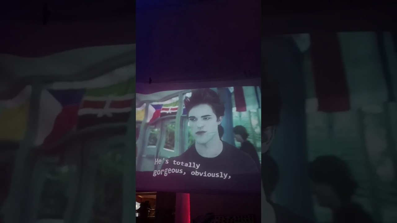 Watching Twilight on a poorly hung projector screen