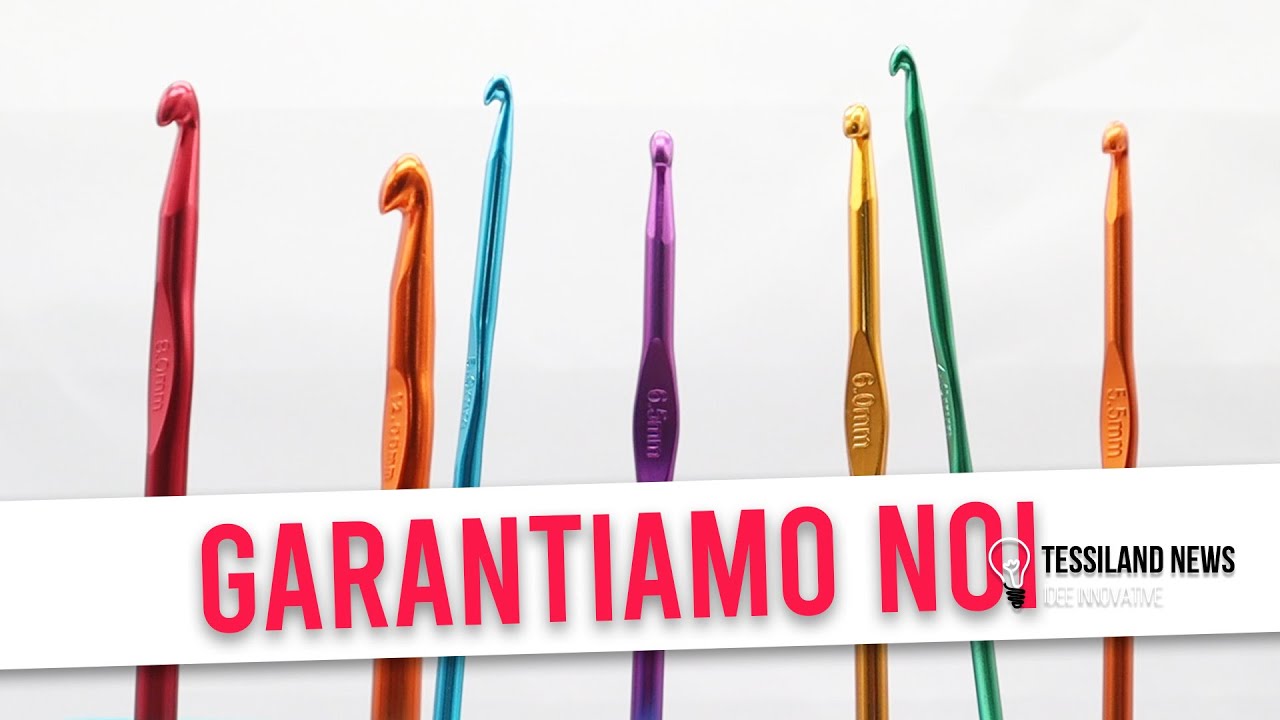 H&S Set di uncinetti in alluminio, 14 pezzi con custodia, da 2