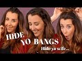 HOW TO HIDE YOUR BANGS! SIMPLE HAIRSTYLES TO HIDE YOUR BANGS,  HOW TO GROW OUT YOUR BANGS!
