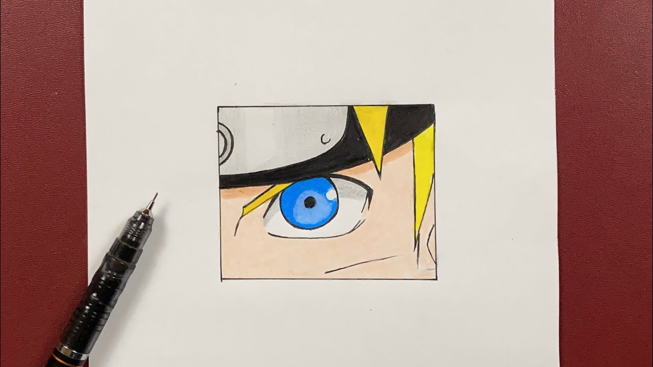 Easy to draw  how to draw Naruto's eye easy step-by-step 