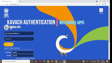 GovMail Login Using Kavach Authentication