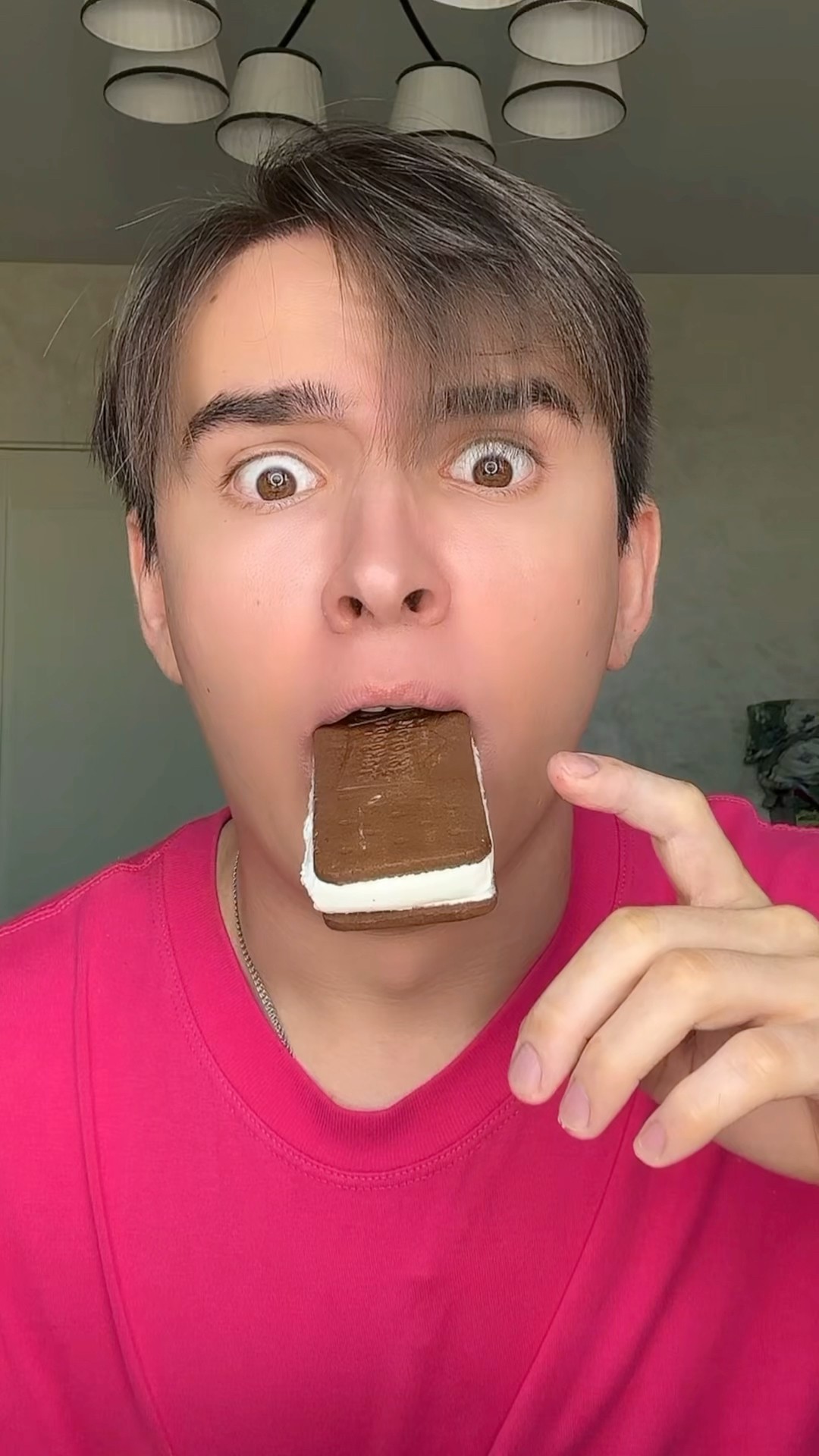 Radmiru is trying ice cream sandwich! But… ? #shorts
