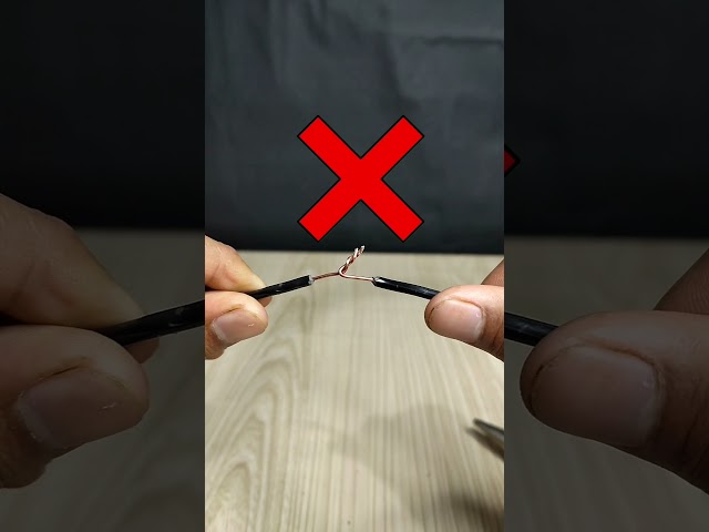 Someone teach me how to properly splice the cable #shorts #tipsandtricks #home #asmr class=