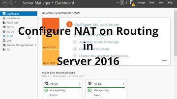 Configure NAT on Routing in Server 2016