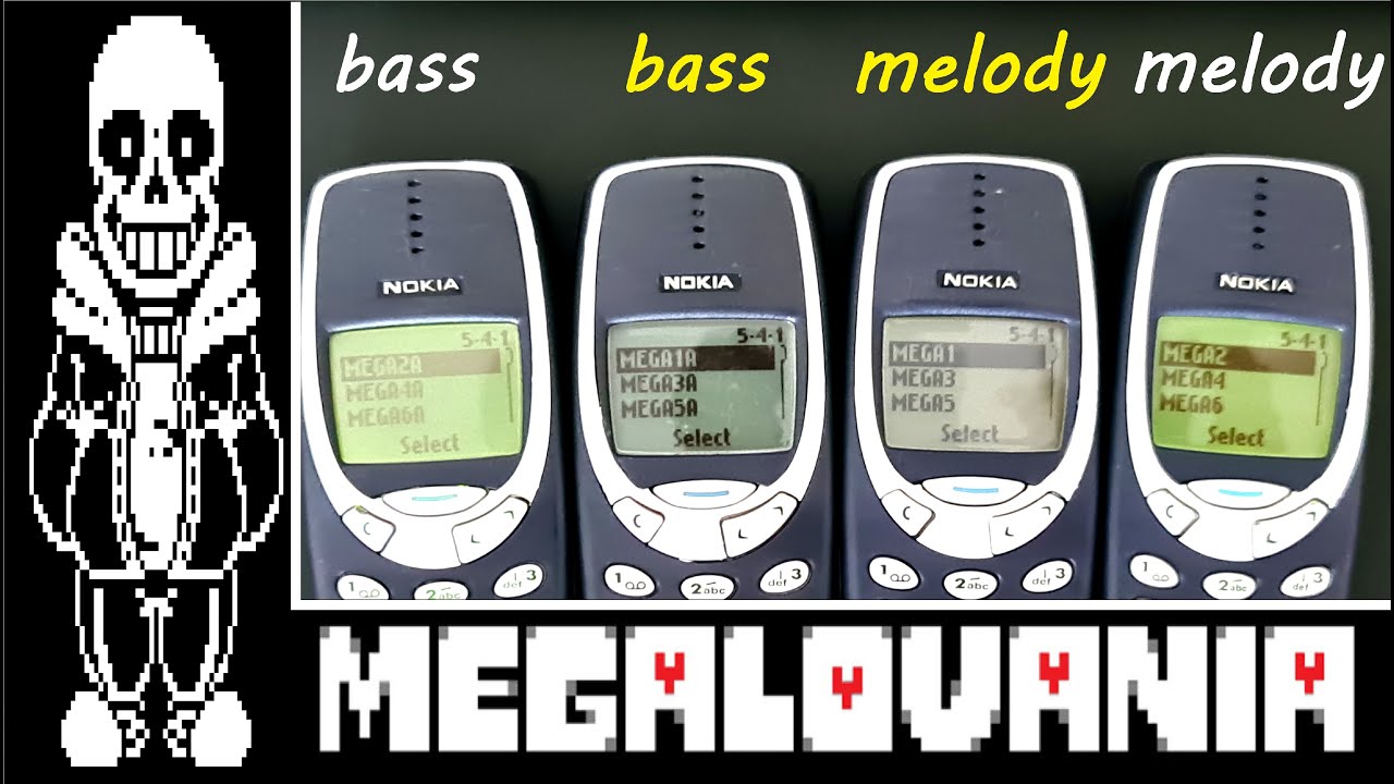 Undertale - Megalovania - 4 Nokia 3310 Composers - YouTube