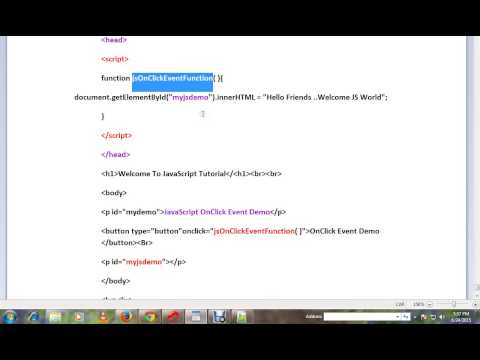 TAMIL ONCLICK EVENT IN JAVASCRIPT DEMO