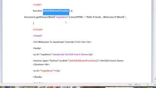 TAMIL ONCLICK EVENT IN JAVASCRIPT DEMO