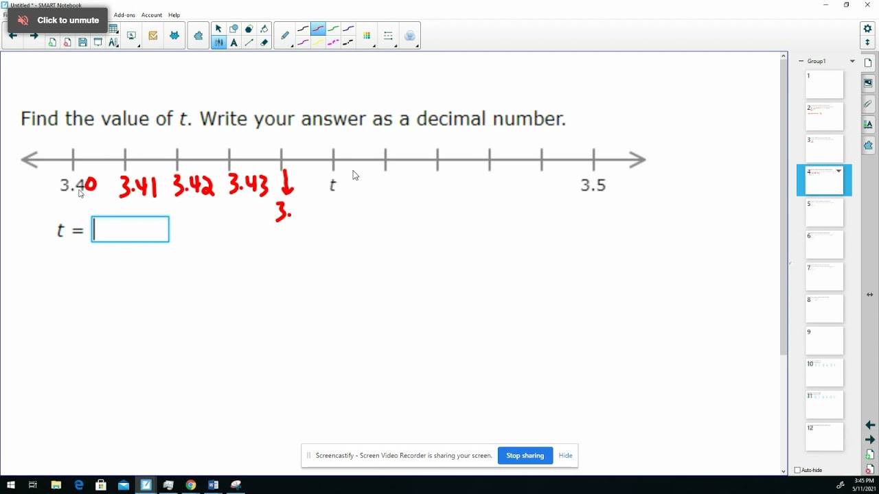 Decimals on the number line - YouTube