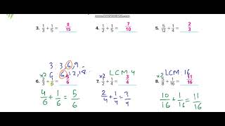 Grade 5 Chapter 9 Lesson 5 Add Unlike Fractions